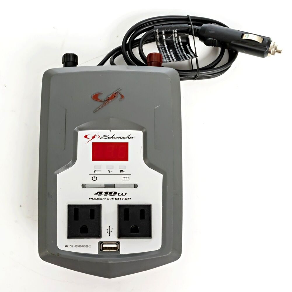 Schumacher 410w 820 Peak Power Inverter Xi41DU Unit And Aux Power Cable